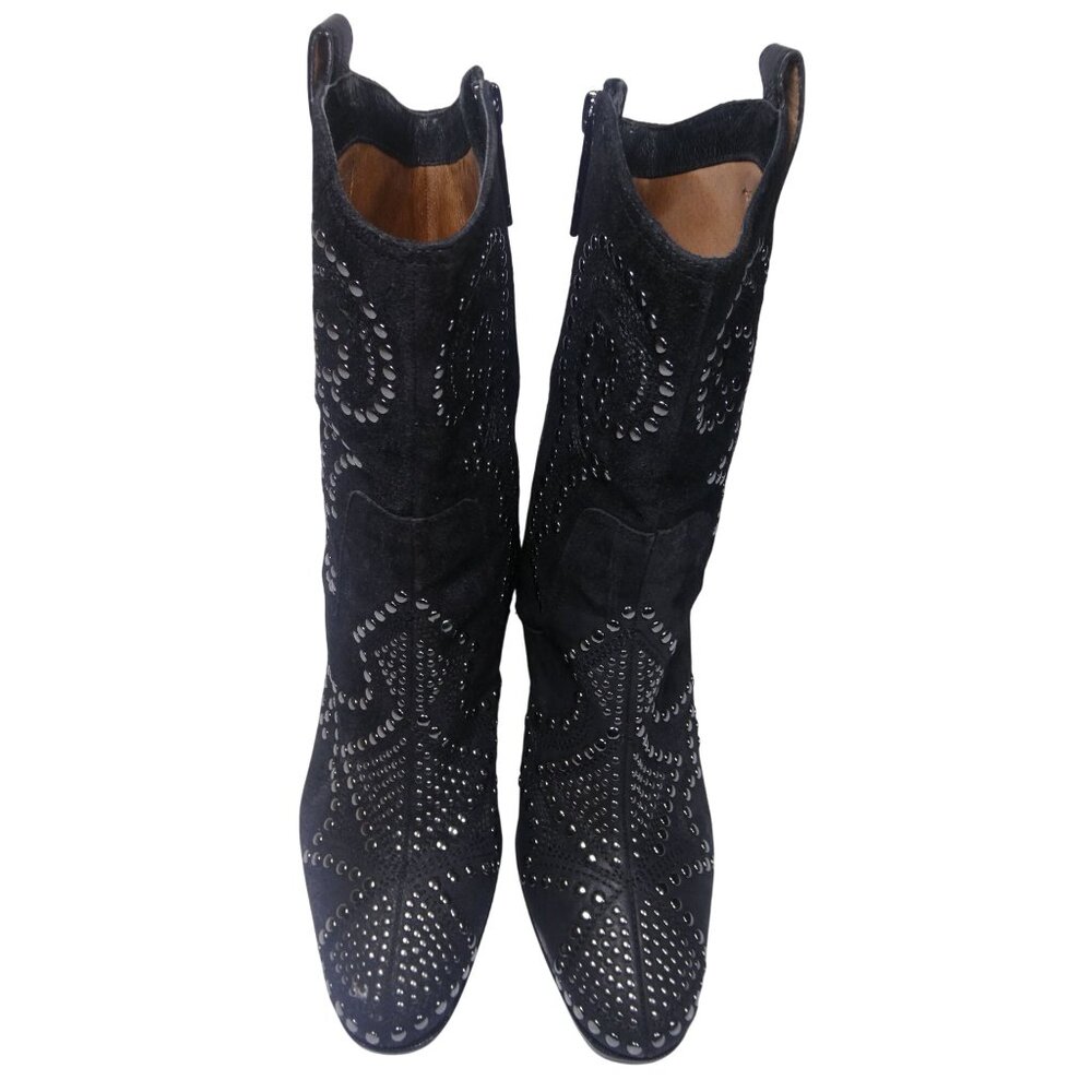 Olivia SP Women's Black Silver Studded‎ Boots Size 9M